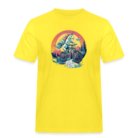 Spreadconnect Männer Workwear T-Shirt Gelb / S Ride or Die Einhorn Mountainbike Männer Workwear T-Shirt E-Bike-Community
