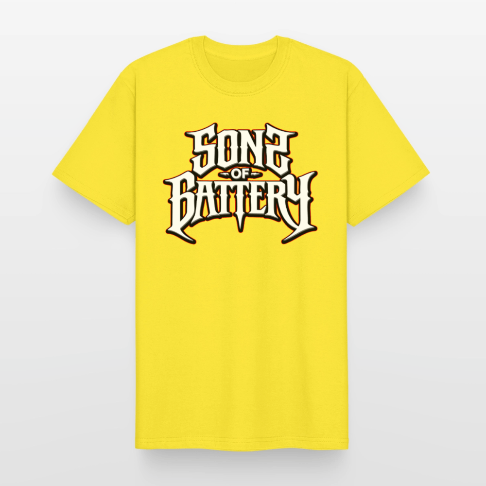 Spreadconnect Männer Workwear T-Shirt Gelb / S Sons of Battery 2 - Russell Workwear T-Shirt E-Bike-Community