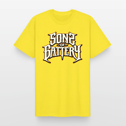 Spreadconnect Männer Workwear T-Shirt Gelb / S Sons of Battery 2 - Russell Workwear T-Shirt E-Bike-Community