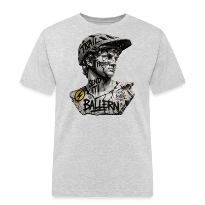 Spreadconnect Männer Workwear T-Shirt Grau meliert / S BALLERN! - ANCIENT - Männer Workwear T-Shirt E-Bike-Community