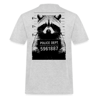 Spreadconnect Männer Workwear T-Shirt Grau meliert / S Freches Capybara - Gegner Waschbär - Männer Workwear T-Shirt E-Bike-Community