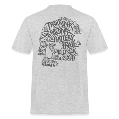 Spreadconnect Männer Workwear T-Shirt Grau meliert / S SKULLHEAD ANCIENT SOB - Männer Workwear T-Shirt E-Bike-Community