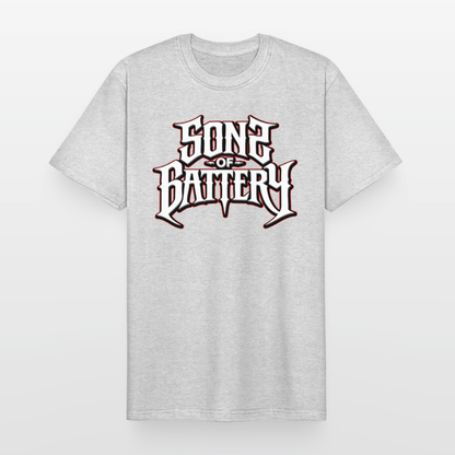 Spreadconnect Männer Workwear T-Shirt Grau meliert / S Sons of Battery 2 - Russell Workwear T-Shirt E-Bike-Community