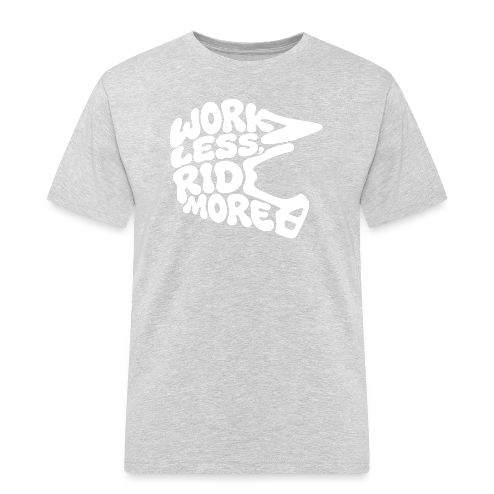 Spreadconnect Männer Workwear T-Shirt Grau meliert / S WORK LESS, RIDE MORE - Männer Workwear T-Shirt E-Bike-Community