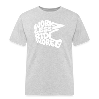 Spreadconnect Männer Workwear T-Shirt Grau meliert / S WORK LESS, RIDE MORE - Männer Workwear T-Shirt E-Bike-Community