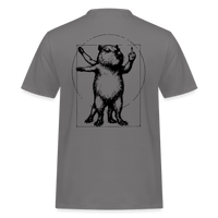 Spreadconnect Männer Workwear T-Shirt Grau / S Das vitruvianische freche Capybara - Männer Workwear T-Shirt E-Bike-Community