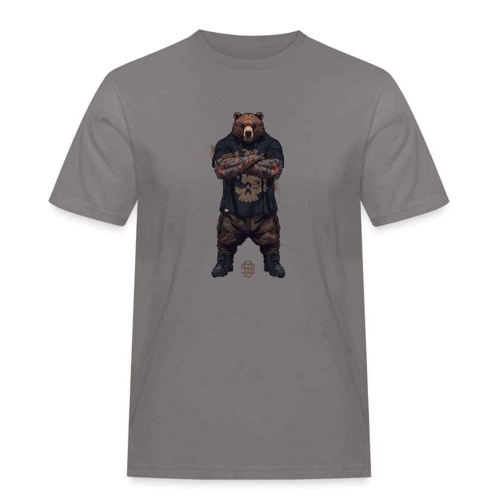 Spreadconnect Männer Workwear T-Shirt Grau / S Flex Bear - Männer Workwear T-Shirt E-Bike-Community