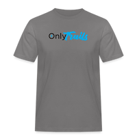Spreadconnect Männer Workwear T-Shirt Grau / S Onlytrails - Logo Groß - Männer Workwear T-Shirt E-Bike-Community