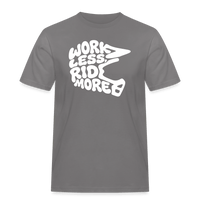 Spreadconnect Männer Workwear T-Shirt Grau / S WORK LESS, RIDE MORE - Männer Workwear T-Shirt E-Bike-Community