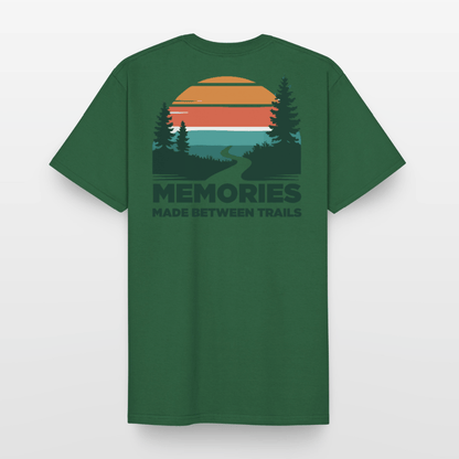 Spreadconnect Männer Workwear T-Shirt Memories Made between Trails - Männer Workwear T-Shirt E-Bike-Community