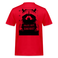 Spreadconnect Männer Workwear T-Shirt Rot / S Freches Capybara - Gegner Waschbär - Männer Workwear T-Shirt E-Bike-Community