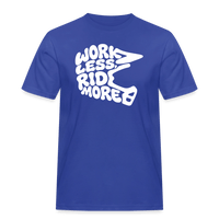 Spreadconnect Männer Workwear T-Shirt Royalblau / S WORK LESS, RIDE MORE - Männer Workwear T-Shirt E-Bike-Community