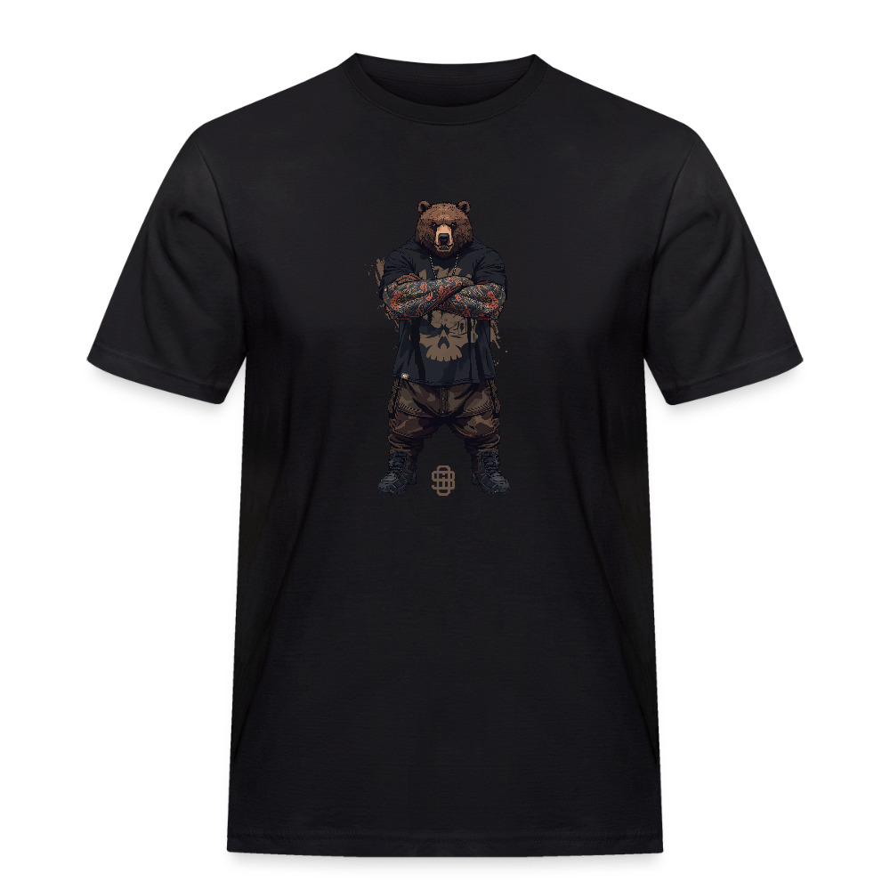 Spreadconnect Männer Workwear T-Shirt Schwarz / S Flex Bear - Männer Workwear T-Shirt E-Bike-Community