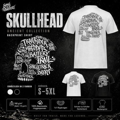 Spreadconnect Männer Workwear T-Shirt SKULLHEAD ANCIENT SOB - Männer Workwear T-Shirt E-Bike-Community