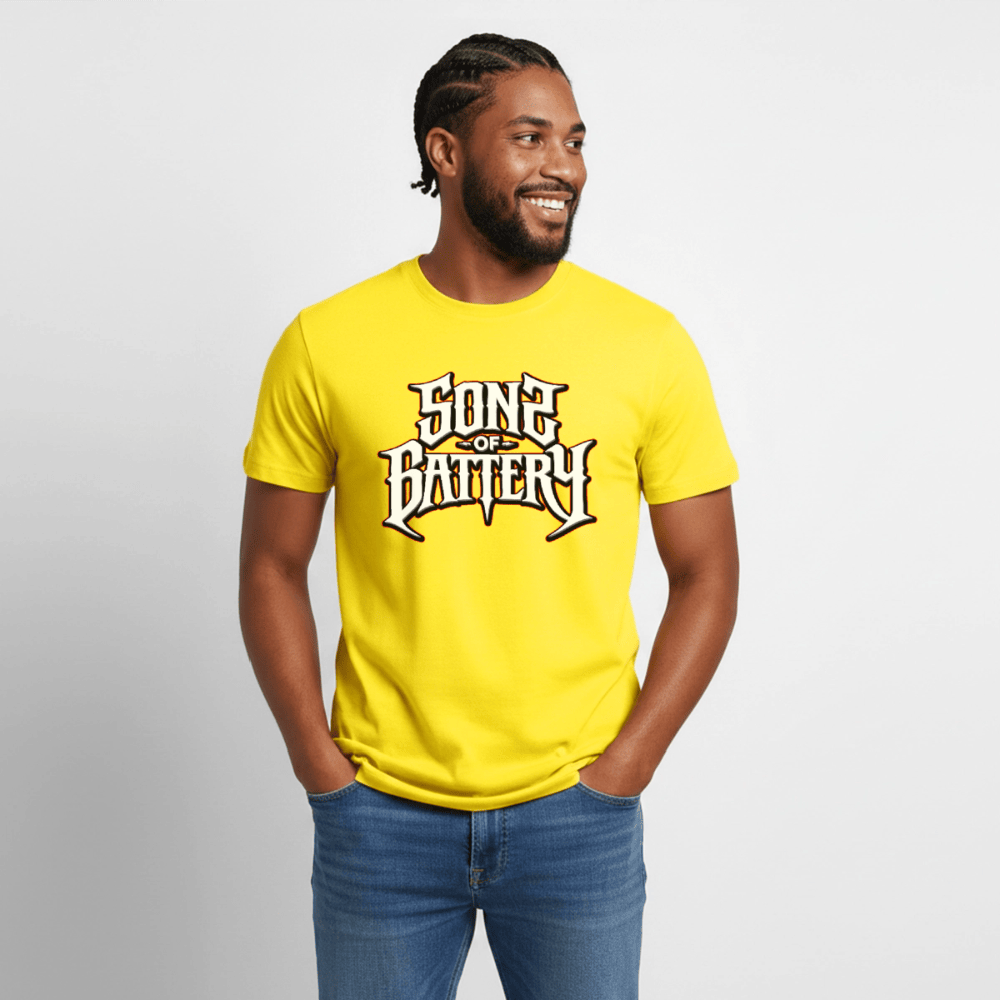 Spreadconnect Männer Workwear T-Shirt Sons of Battery 2 - Russell Workwear T-Shirt E-Bike-Community