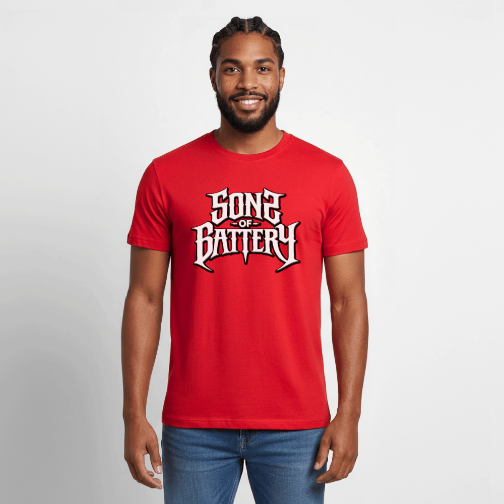 Spreadconnect Männer Workwear T-Shirt Sons of Battery 2 - Russell Workwear T-Shirt E-Bike-Community