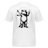 Spreadconnect Männer Workwear T-Shirt Weiß / S Das vitruvianische freche Capybara - Männer Workwear T-Shirt E-Bike-Community