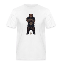 Spreadconnect Männer Workwear T-Shirt Weiß / S Flex Bear - Männer Workwear T-Shirt E-Bike-Community