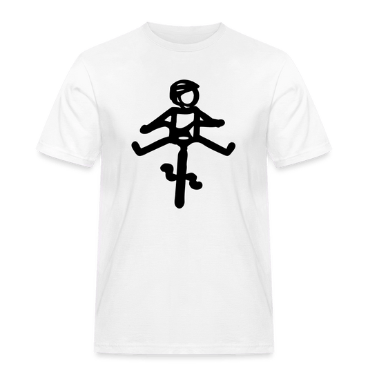 Spreadconnect Männer Workwear T-Shirt Weiß / S HELMut -  Workwear T-Shirt E-Bike-Community