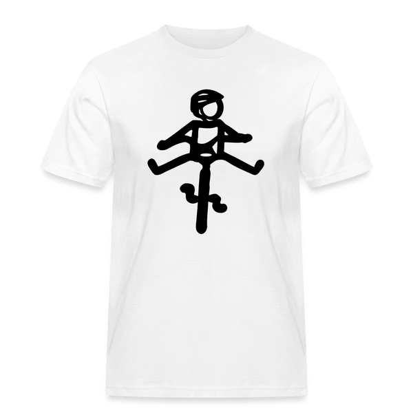 Spreadconnect Männer Workwear T-Shirt Weiß / S HELMut -  Workwear T-Shirt E-Bike-Community