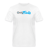 Spreadconnect Männer Workwear T-Shirt Weiß / S Onlytrails - Logo Groß - Männer Workwear T-Shirt E-Bike-Community