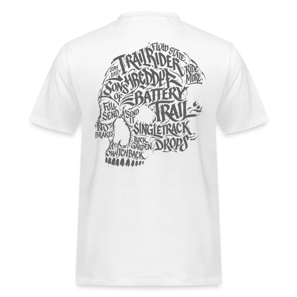 Spreadconnect Männer Workwear T-Shirt Weiß / S SKULLHEAD ANCIENT SOB - Männer Workwear T-Shirt E-Bike-Community