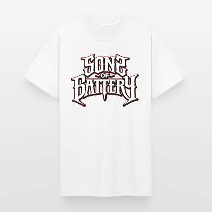 Spreadconnect Männer Workwear T-Shirt Weiß / S Sons of Battery 2 - Russell Workwear T-Shirt E-Bike-Community