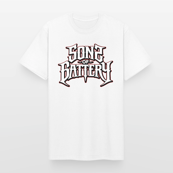 Spreadconnect Männer Workwear T-Shirt Weiß / S Sons of Battery 2 - Russell Workwear T-Shirt E-Bike-Community