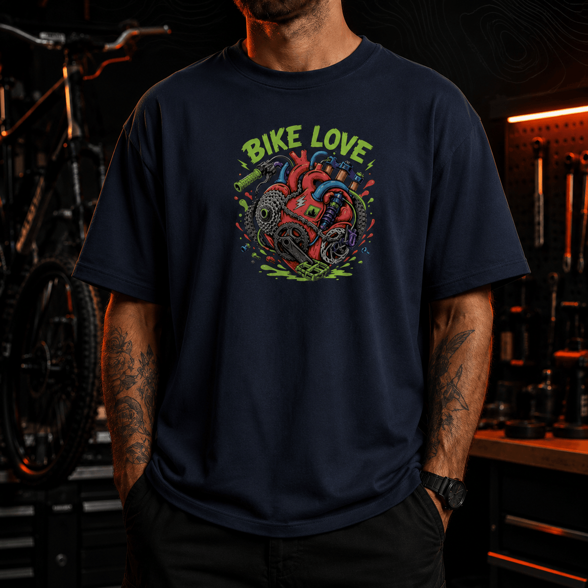 Spreadconnect Oversized Heavyweight Unisex T-Shirt Bike Love – Oversized Unisex T-Shirt E-Bike-Community