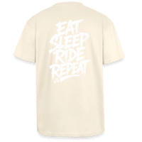 Spreadconnect Oversized Heavyweight Unisex T-Shirt Creme / XS EAT SLEEP RIDE REPEAT - Oversized Heavyweight Unisex T-Shirt E-Bike-Community