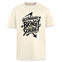 Spreadconnect Oversized Heavyweight Unisex T-Shirt Creme / XS Geschwindigkeit bringt Sicherheit - Oversized Heavyweight Unisex T-Shirt E-Bike-Community
