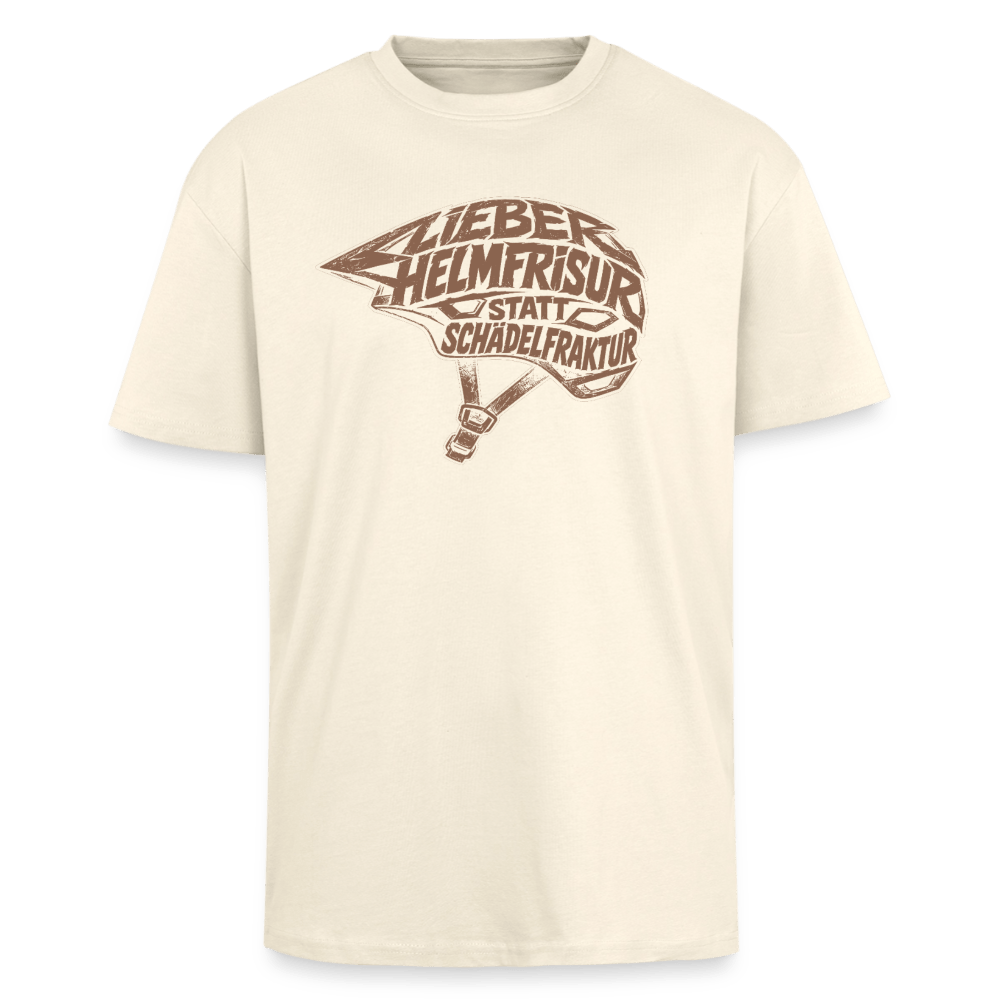 Spreadconnect Oversized Heavyweight Unisex T-Shirt Creme / XS Lieber Helmfrisur statt SchädelfrakturOversized Heavyweight Unisex T-Shirt E-Bike-Community