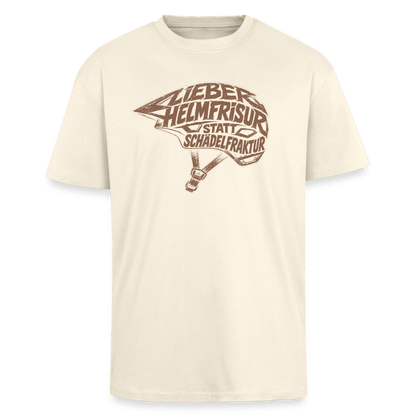 Spreadconnect Oversized Heavyweight Unisex T-Shirt Creme / XS Lieber Helmfrisur statt SchädelfrakturOversized Heavyweight Unisex T-Shirt E-Bike-Community