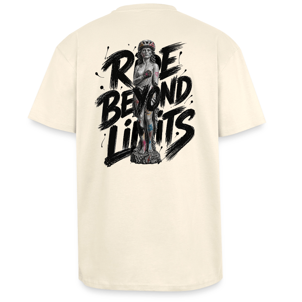 Spreadconnect Oversized Heavyweight Unisex T-Shirt Creme / XS RIDE BEYOND LIMITS - ANCIENT SOB - Oversized Heavyweight Unisex T-Shirt E-Bike-Community