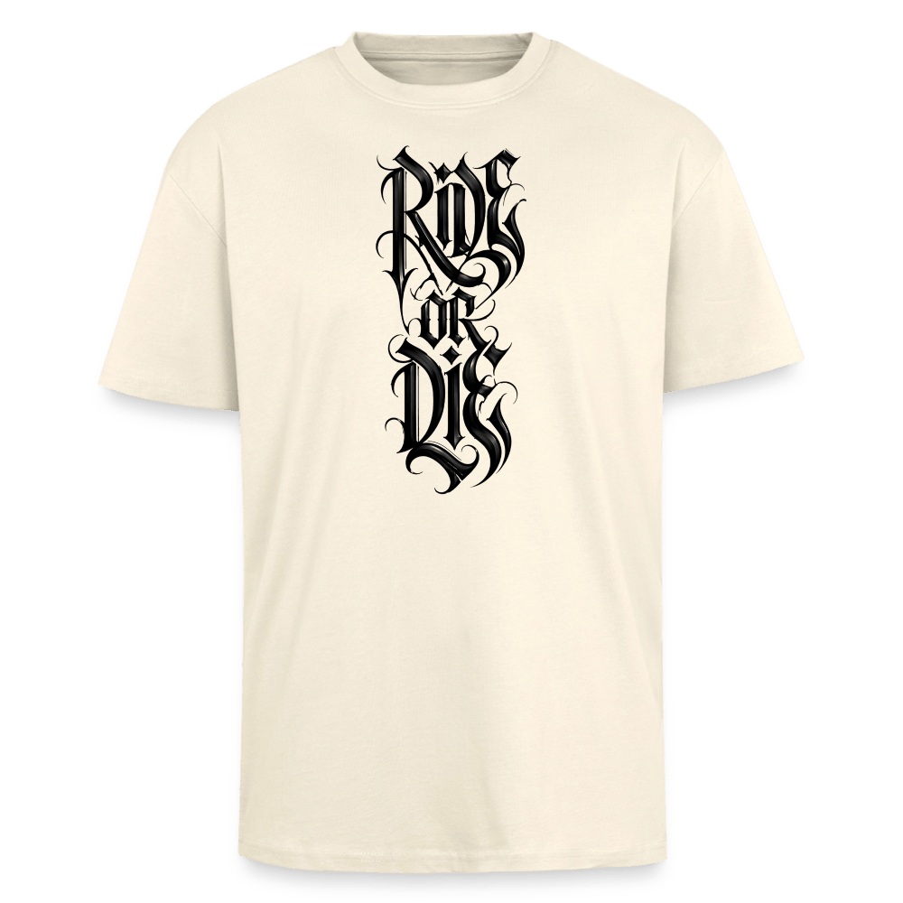 Spreadconnect Oversized Heavyweight Unisex T-Shirt Creme / XS RIDE OR DIE BYB - Oversized Heavyweight Unisex T-Shirt E-Bike-Community