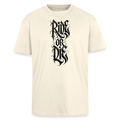 Spreadconnect Oversized Heavyweight Unisex T-Shirt Creme / XS RIDE OR DIE BYB - Oversized Heavyweight Unisex T-Shirt E-Bike-Community