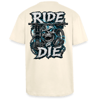 Spreadconnect Oversized Heavyweight Unisex T-Shirt Creme / XS RIDE OR DIE - SKULL - BYB Oversized Heavyweight Unisex T-Shirt E-Bike-Community