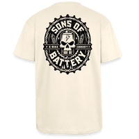 Spreadconnect Oversized Heavyweight Unisex T-Shirt Creme / XS SONS OF BATTERY - BATSKULL - Oversized Heavyweight Unisex T-Shirt E-Bike-Community