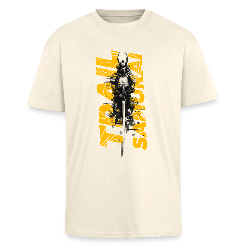 Spreadconnect Oversized Heavyweight Unisex T-Shirt Creme / XS Trail Samurai - Front - Oversized Heavyweight BYB Unisex T-Shirt E-Bike-Community