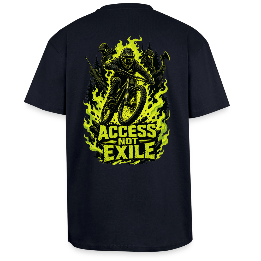 Spreadconnect Oversized Heavyweight Unisex T-Shirt French Navy / XS ACCESS NOT EXILE - Oversized Heavyweight Unisex T-Shirt E-Bike-Community
