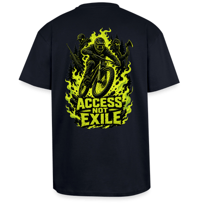 Spreadconnect Oversized Heavyweight Unisex T-Shirt French Navy / XS ACCESS NOT EXILE - Oversized Heavyweight Unisex T-Shirt E-Bike-Community