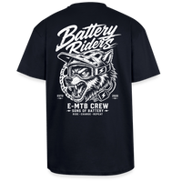 Spreadconnect Oversized Heavyweight Unisex T-Shirt French Navy / XS Battery Riders - Oversized Heavyweight Unisex T-Shirt E-Bike-Community