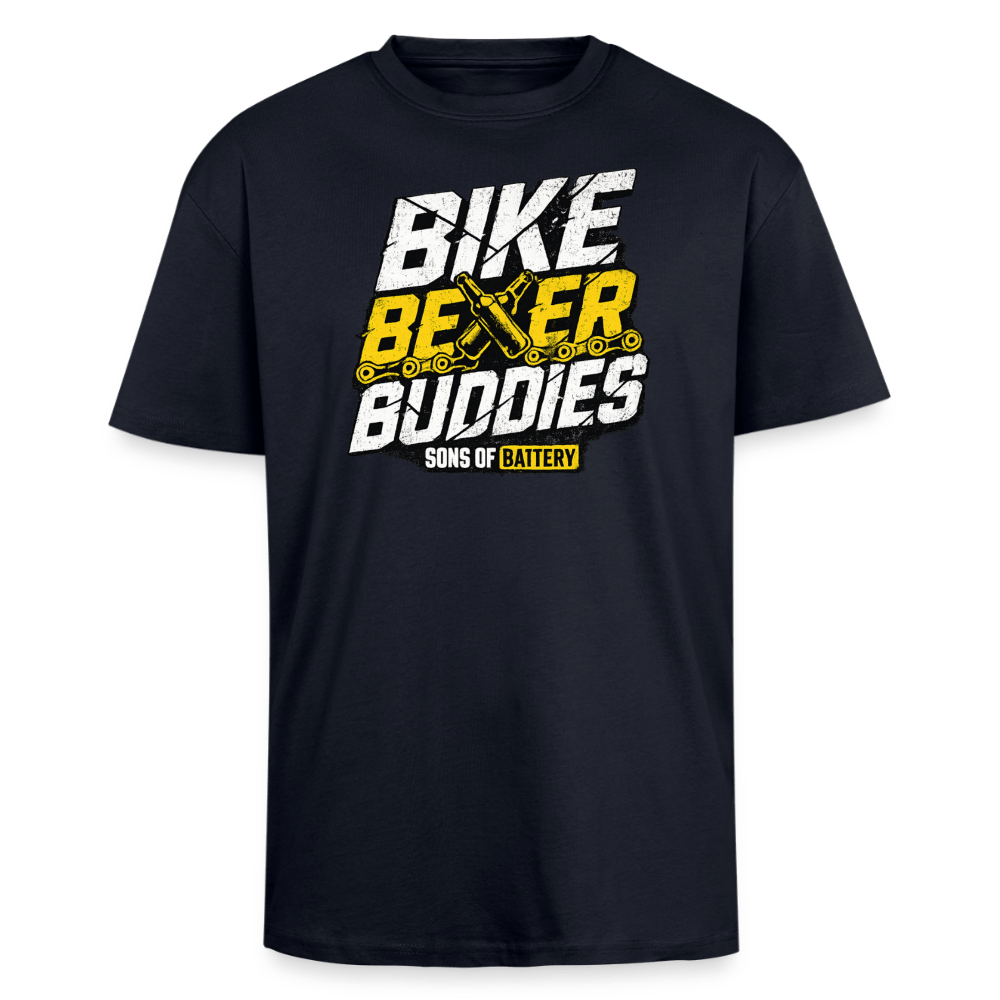 Spreadconnect Oversized Heavyweight Unisex T-Shirt French Navy / XS BBB 26 Bike Beer Buddies - Oversized Heavyweight Unisex T-Shirt E-Bike-Community