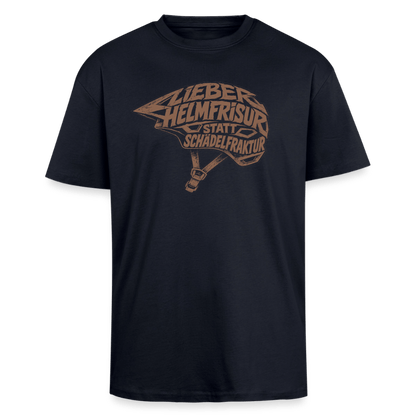 Spreadconnect Oversized Heavyweight Unisex T-Shirt French Navy / XS Lieber Helmfrisur statt SchädelfrakturOversized Heavyweight Unisex T-Shirt E-Bike-Community