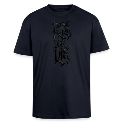 Spreadconnect Oversized Heavyweight Unisex T-Shirt French Navy / XS RIDE OR DIE BYB - Oversized Heavyweight Unisex T-Shirt E-Bike-Community