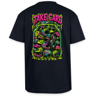 Spreadconnect Oversized Heavyweight Unisex T-Shirt French Navy / XS TAKE CARE - Oversized Heavyweight Unisex T-Shirt E-Bike-Community
