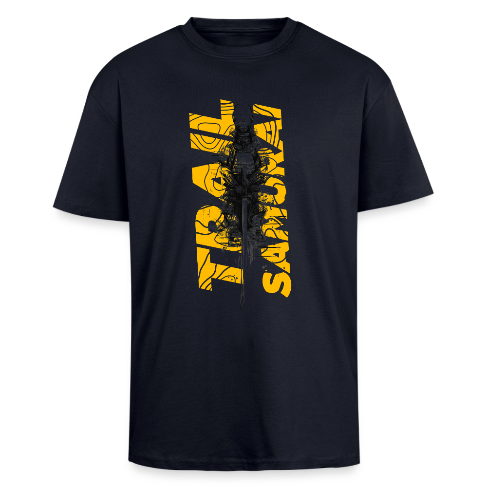 Spreadconnect Oversized Heavyweight Unisex T-Shirt French Navy / XS Trail Samurai - Front - Oversized Heavyweight BYB Unisex T-Shirt E-Bike-Community