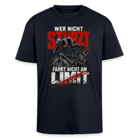 Spreadconnect Oversized Heavyweight Unisex T-Shirt French Navy / XS WER NICHT STÜRZT FÄHRT NICHT AM LIMIT - Oversized Heavyweight Unisex T-Shirt E-Bike-Community