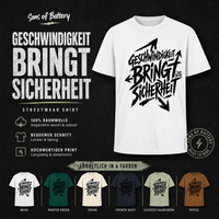 Spreadconnect Oversized Heavyweight Unisex T-Shirt Geschwindigkeit bringt Sicherheit - Oversized Heavyweight Unisex T-Shirt E-Bike-Community