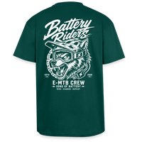 Spreadconnect Oversized Heavyweight Unisex T-Shirt hunter Green / XS Battery Riders - Oversized Heavyweight Unisex T-Shirt E-Bike-Community